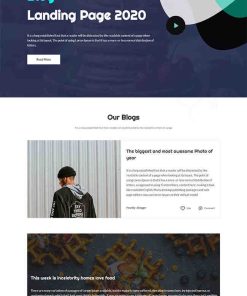 美食自媒体博客主页模板