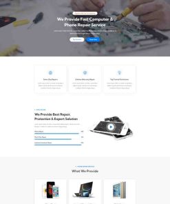 HTML5电脑电话维修服务网站模板