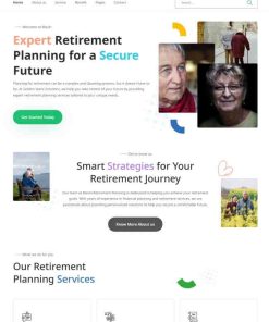 退休养老服务机构宣传网站模板