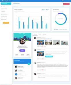 蓝色清爽后台UI前端模板