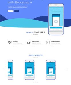 Bootstrap4手机APP网站模板