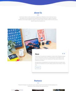 蓝色波浪效果CSS3网站模板