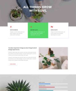 花草植物生长网站模板