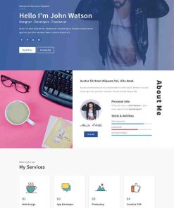 自由创作者个人主页HTML5模板