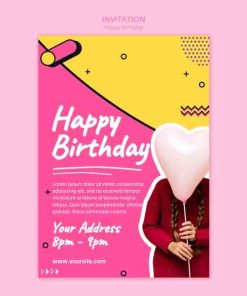 生日快乐派对海报模板PSD