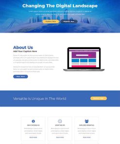 蓝色全球网络安全网站模板