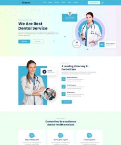蓝色医疗牙科服务机构网站模板
