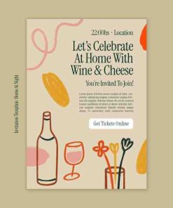 葡萄酒派对模板设计PSD