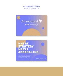 美式足球名片PSD模板设计