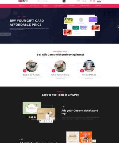 HTML5礼品卡制作出售服务网站模板