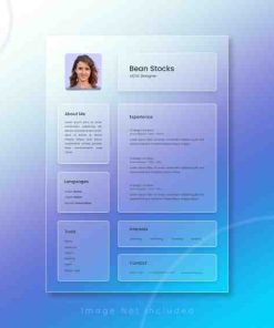 透明风个人简历模板设计