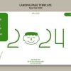 2024新年创意插图横幅模板
