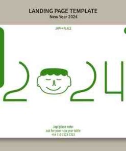 2024新年创意插图横幅模板