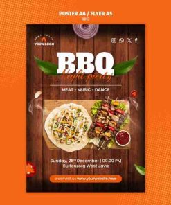 BBQ烧烤美食宣传招贴