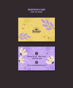 花卉名片模板设计PSD素材