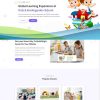 可爱卡通风格幼儿教育机构网站模板