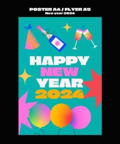 2024新年快乐广告海报设计