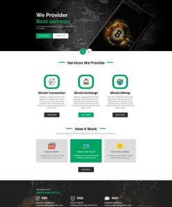虚拟货币交易服务公司网站模板