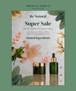 自然护肤品宣传促销海报
