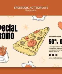 美味披萨手绘宣传横幅