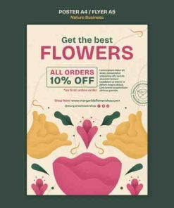鲜花海报模板源文件素材下载