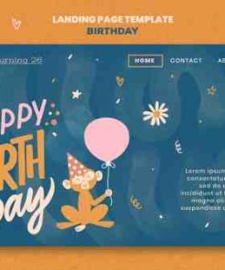 生日登陆页PSD模板设计