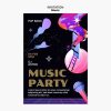 音乐节竖版海报PSD模板
