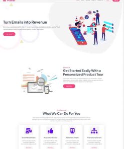 HTML5电子邮件营销服务公司网站模板