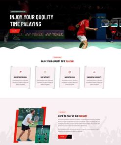 羽毛球培训服务机构网站模板