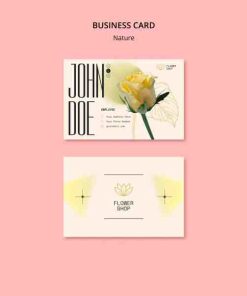 花店宣传名片PSD模板