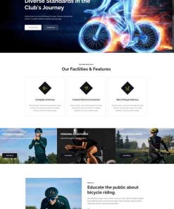 自行车运动俱乐部服务机构网站模板