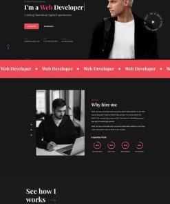 网页开发人员简历展示网页模板