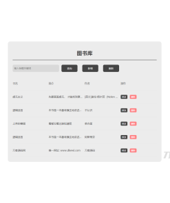 图书库毕业设计网页源码