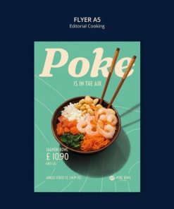 特色美食宣传单A5模板设计