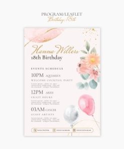 18岁成人生日会时间表ps素材