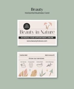 美容护肤行业商务名片设计