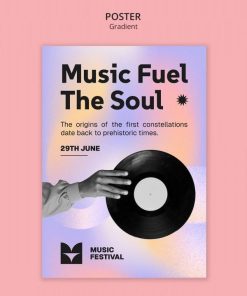 音乐盛典宣传海报PSD模板设计