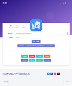 爱艺影视VIP视频解析系统html单页源码