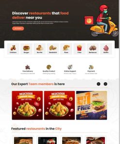 送餐创业公司响应式网站模板