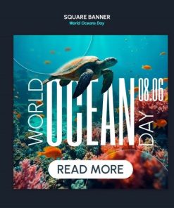 世界海洋日主题方形banner设计