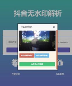 PHP抖音在线去水印抖音无水印视频解析源码