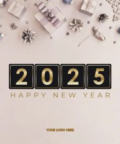 2025年新年主题方形海报设计
