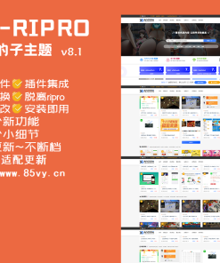 【RiPro子主题】小八子主题v8.1，极致美化，功能超乎所想