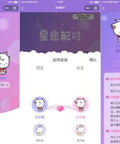 恋爱星座男女配对微信小程序源码