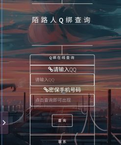在线Q绑在线查询源码带接口