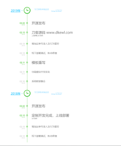 HTML+CSS+JS制作的垂直时光轴源码