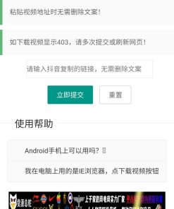最新抖音解析去水印源码