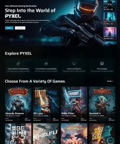 街机电脑手机游戏公司HTML5网站模板