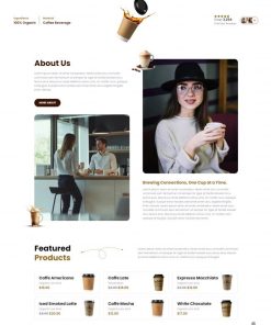 连锁品牌咖啡店宣传网站模板