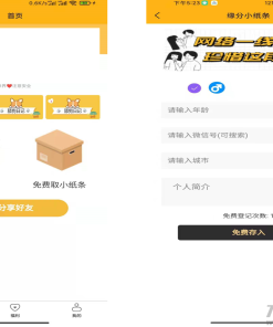 免授权脱单交友盲盒H5+小程序+APP源码